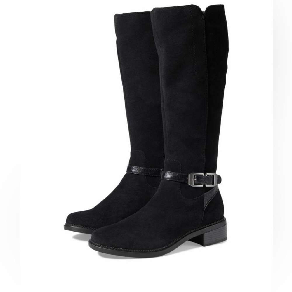 Clarks Women's Maye Aster Boot Black Size 10W NWOT